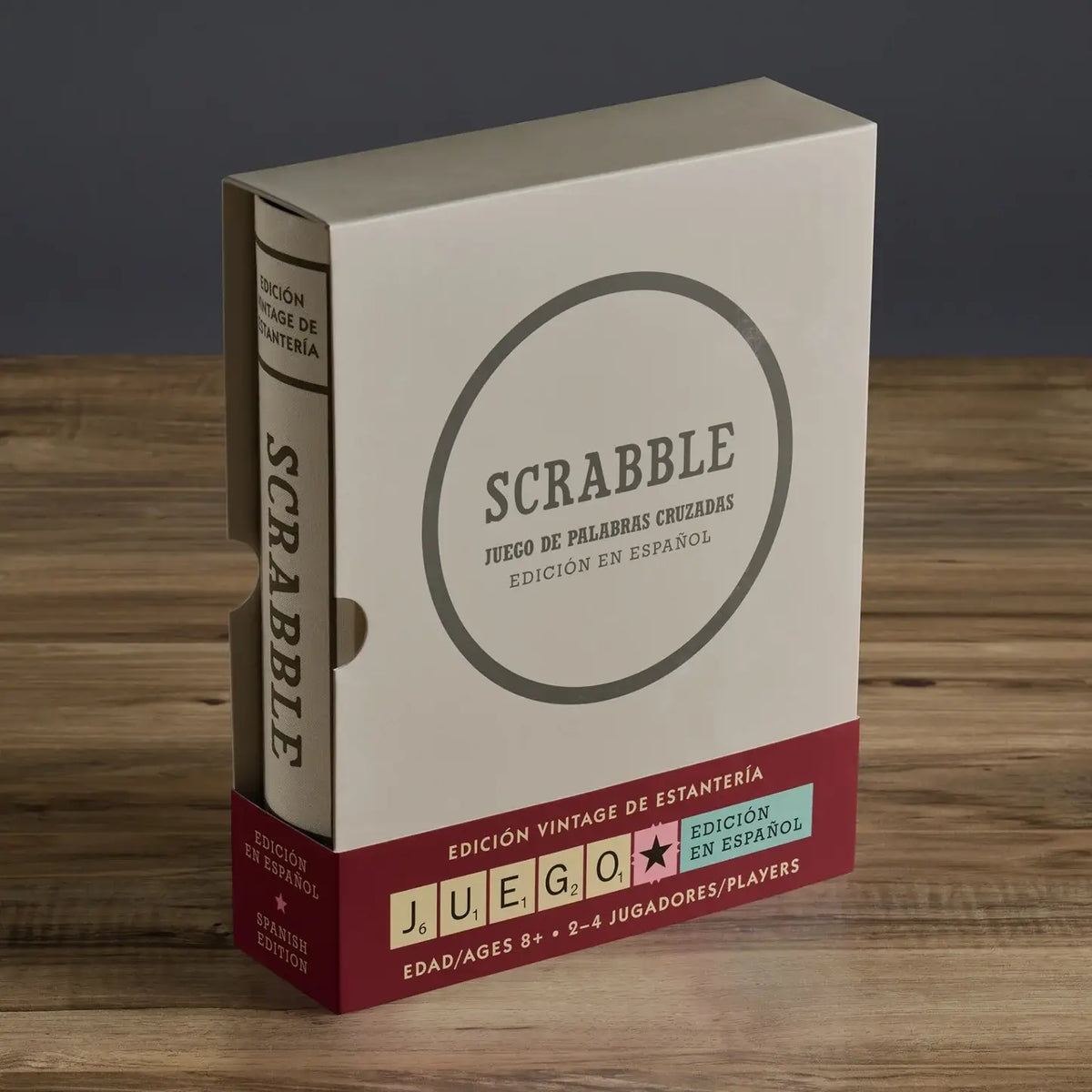Scrabble Spanish Vintage Bookshelf Edition
