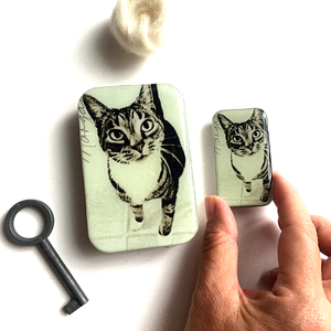 Cat Tin, Knitting Notions Tin: Large