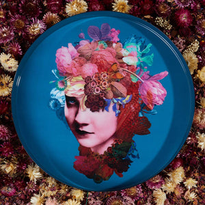 Mary Jane Round Metal Tray