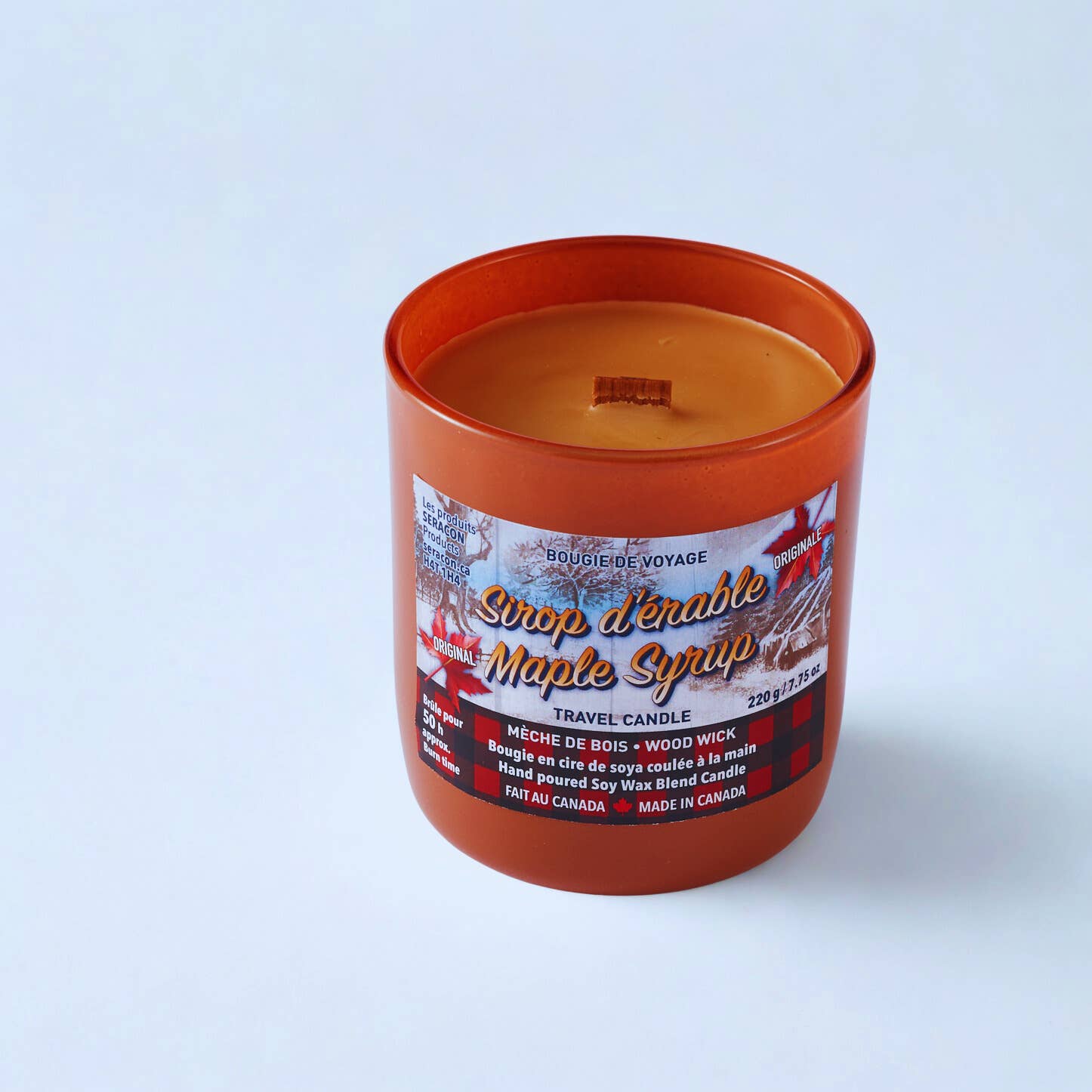 Maple Syrup Candle in Amber Glass