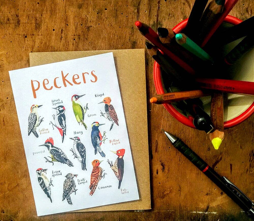 Peckers Blank Bird Card