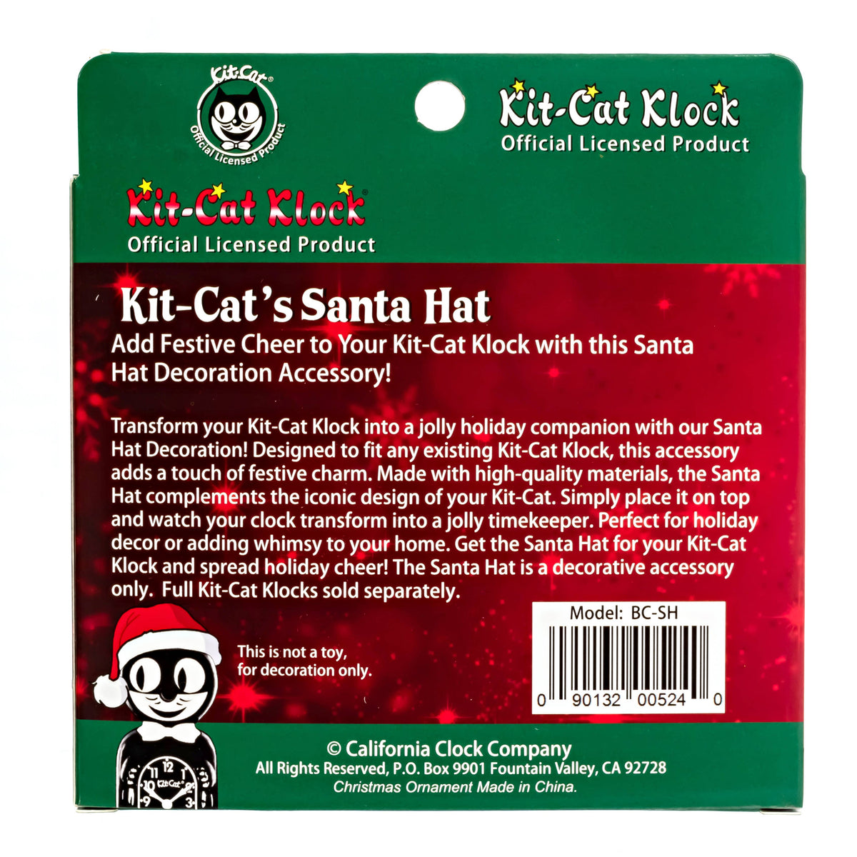 Santa Hat Decoration (fits any full sized Kit-Cat Klock!)
