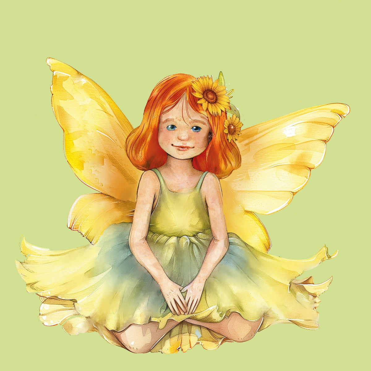 Sunflower Fairy Cake Topper