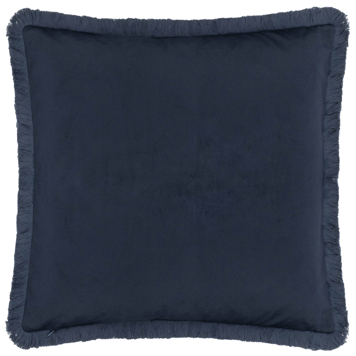 Strawberry Thief Embroidered Velvet Cushion Indigo