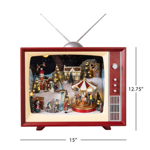 15" Animated & Musical Vintage Television