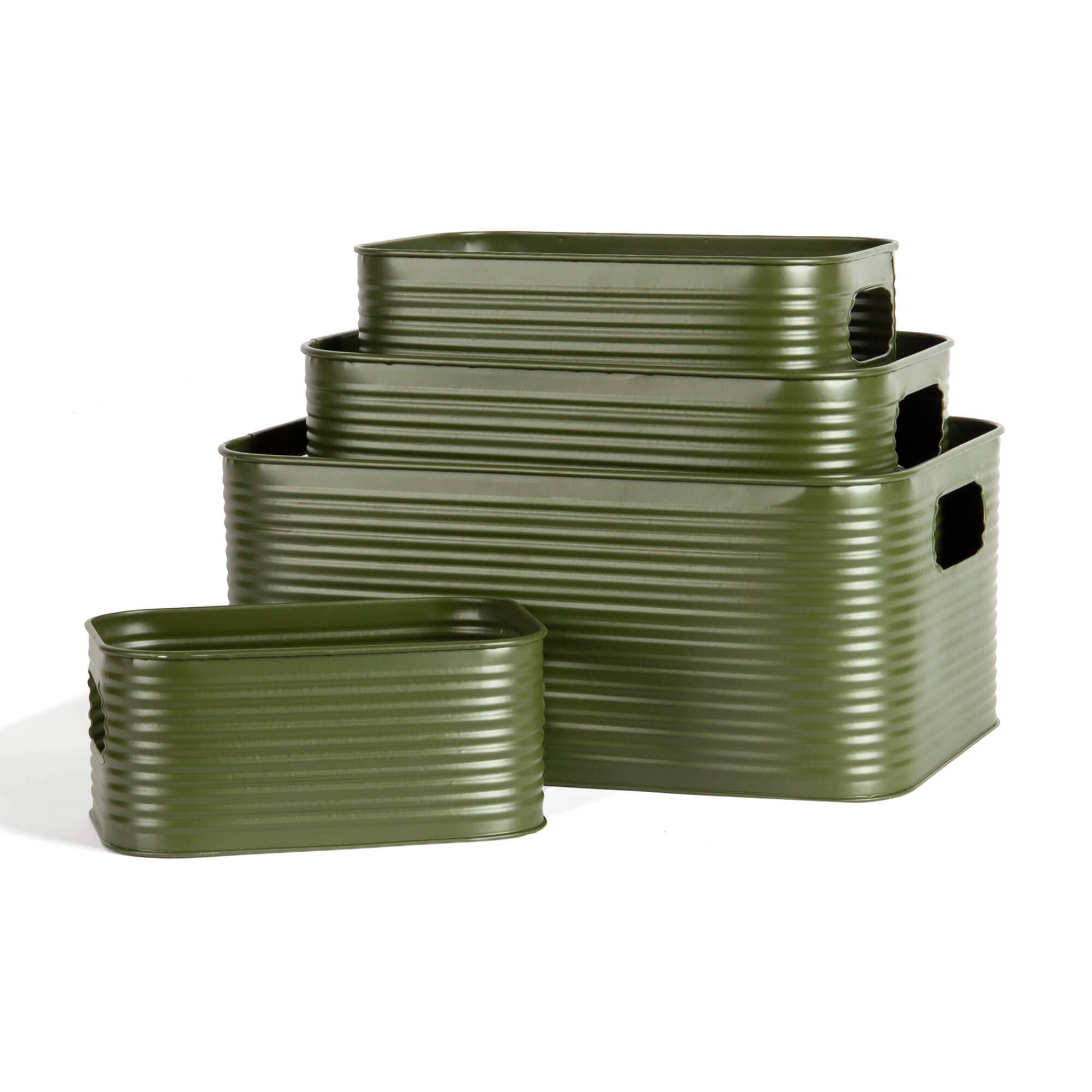 ROUNDED RECT METAL BIN