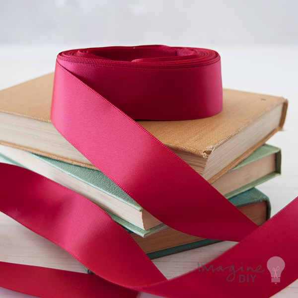 25mm Raspberry Red Satin Ribbon - 10 Metre Roll