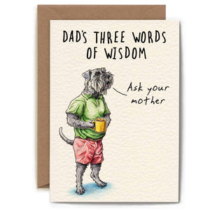 Words of Wisdom Card -Father's Day Card