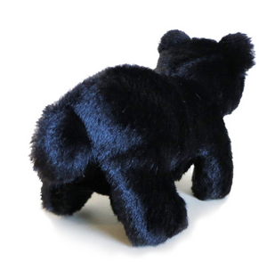 baby black bear finger puppet- back view