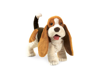 basset hound hand puppet