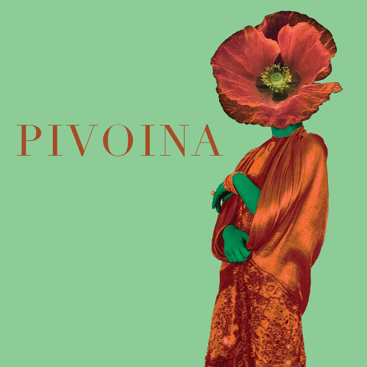 Peony Rectangular Metal Tray