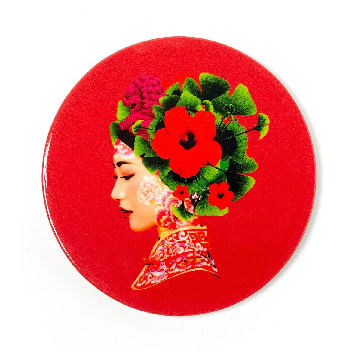 Lotus ceramic coaster set of 4