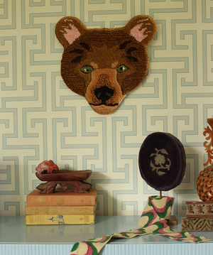 wool bear head rug