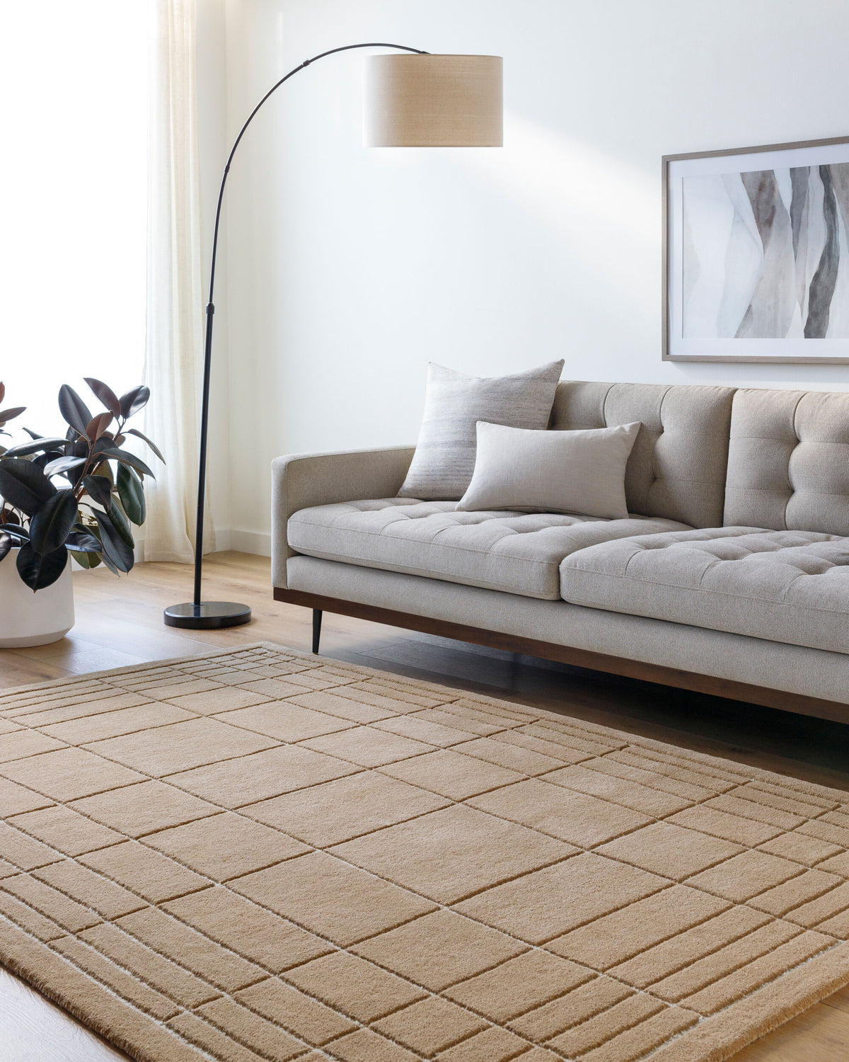 Ecru Lattice Rug
