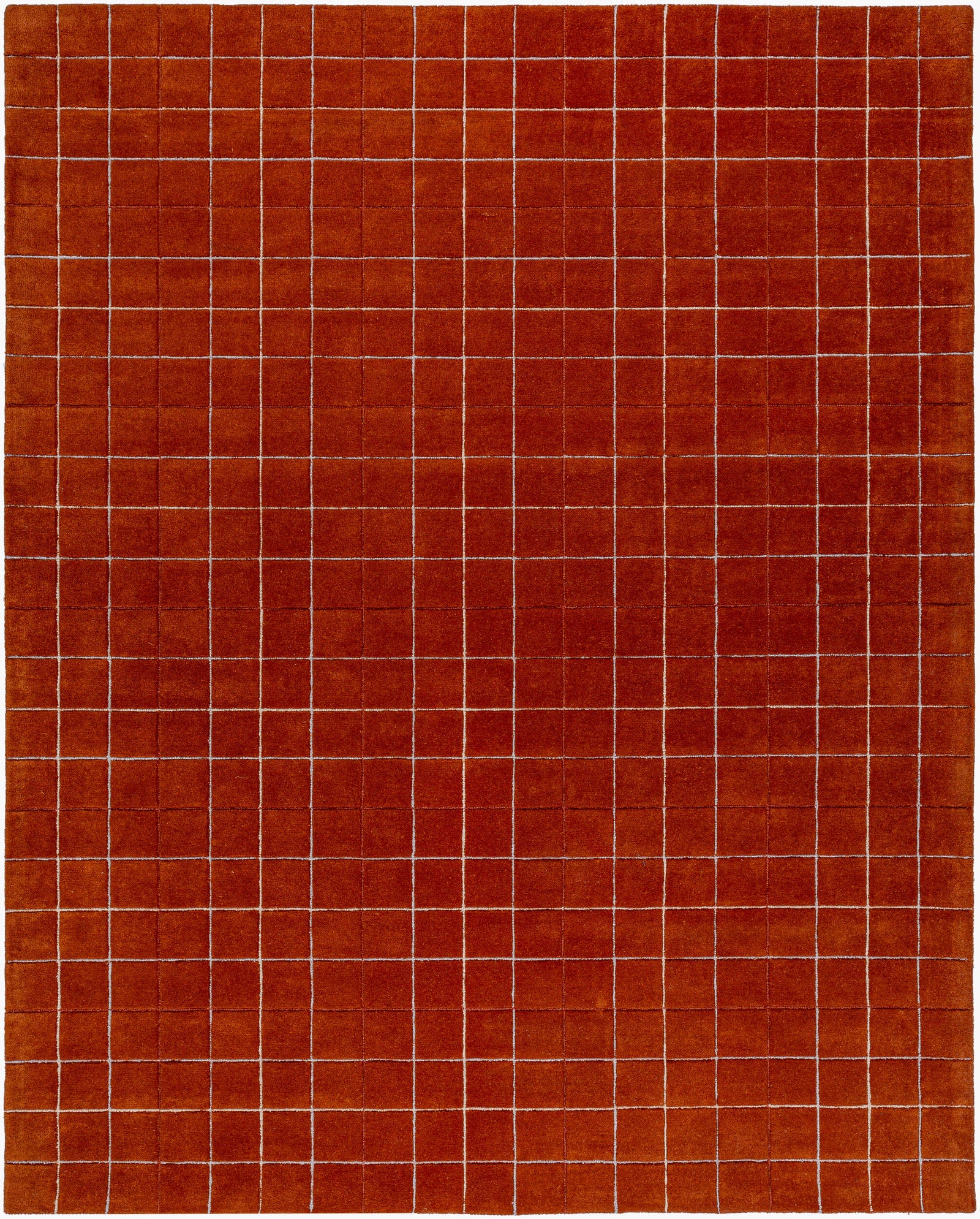 Terracotta Small Grid Rug