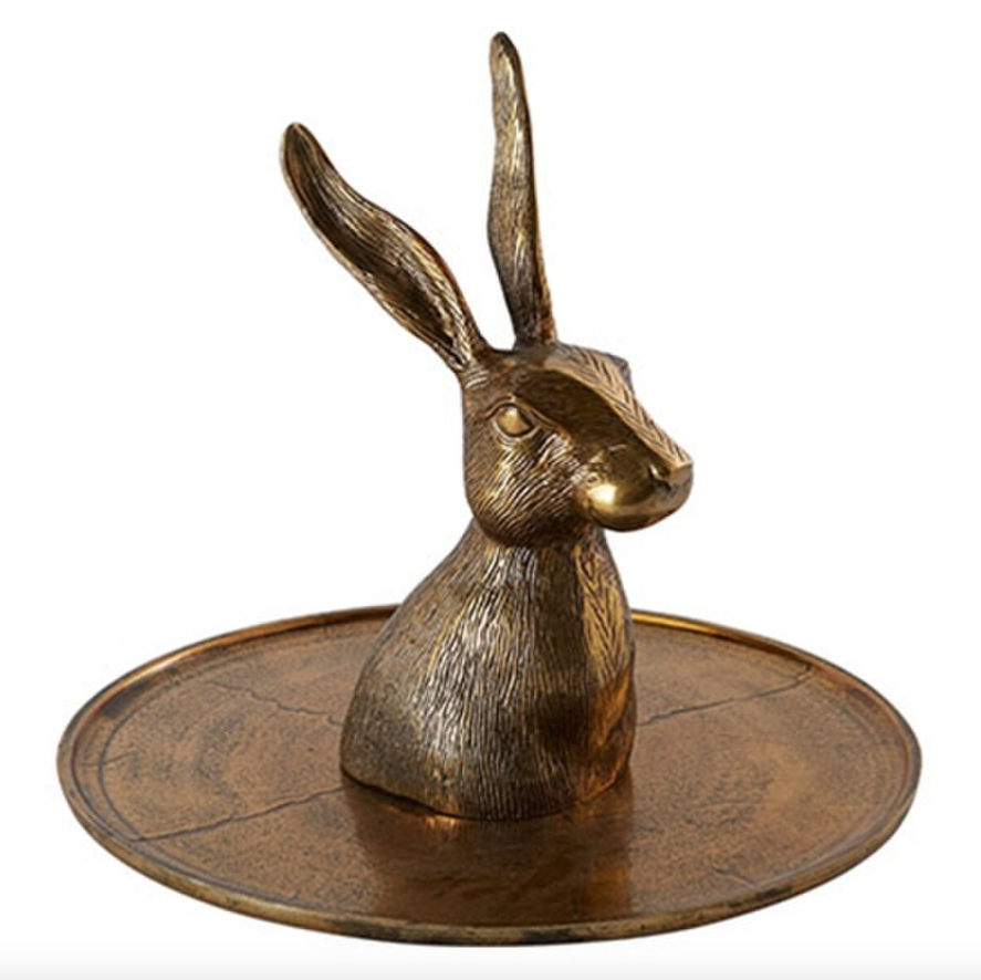 Brass Hare Platter