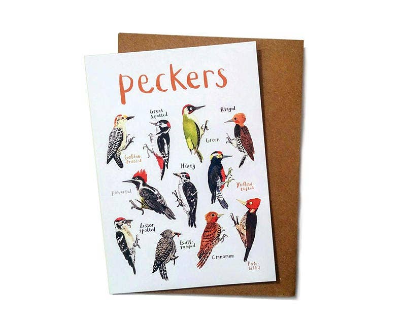 Peckers Blank Bird Card