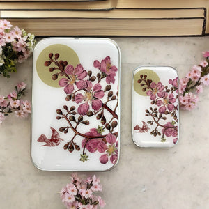 Cherry Blossom & Swallow Notions tin: Large