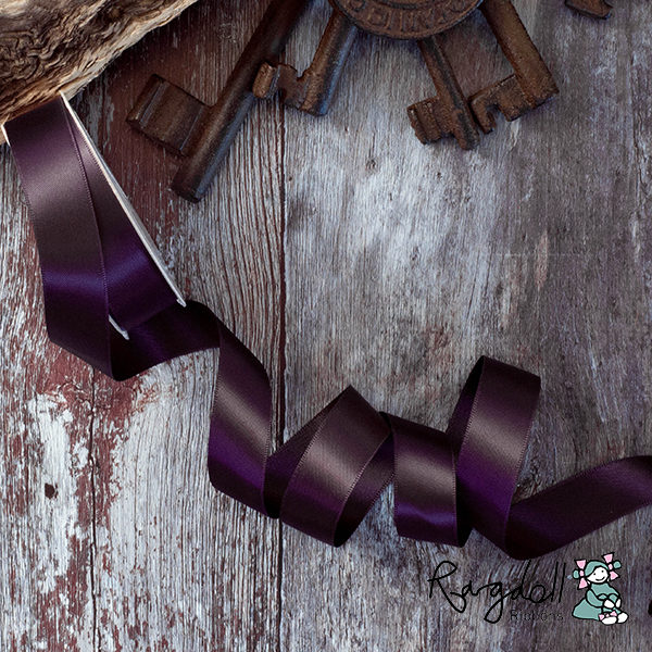 19mm Shadow Purple Satin Ribbon – 10 Metre Roll