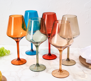 Acrylic Wine Glasses - Set of 6