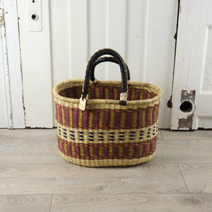 Oval Basket with Two Handles Small - Traditional Palette