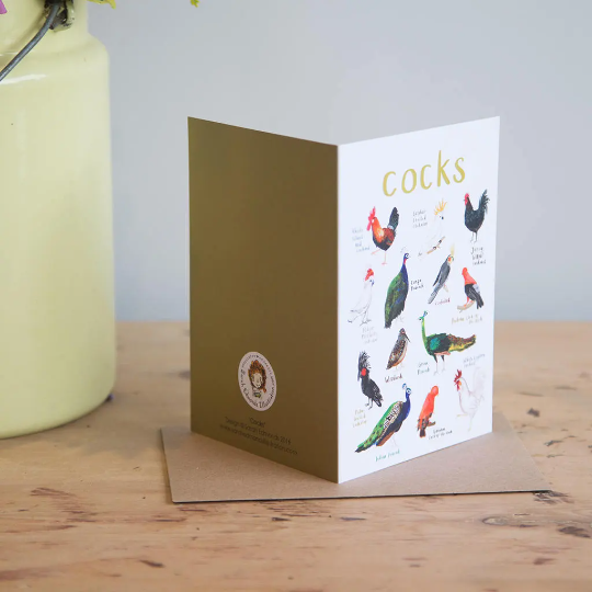 Cocks Blank Bird Card