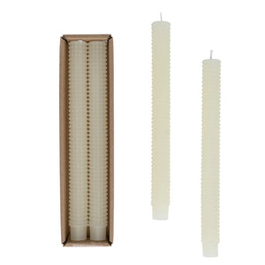 10" Hobnail Taper Candle (various colours)