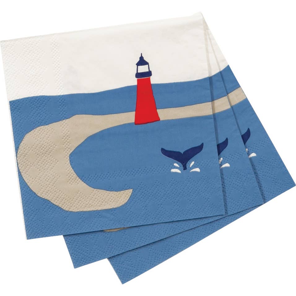 SEASIDE LIGHTHOUSE Paper Napkins, Pack of 20