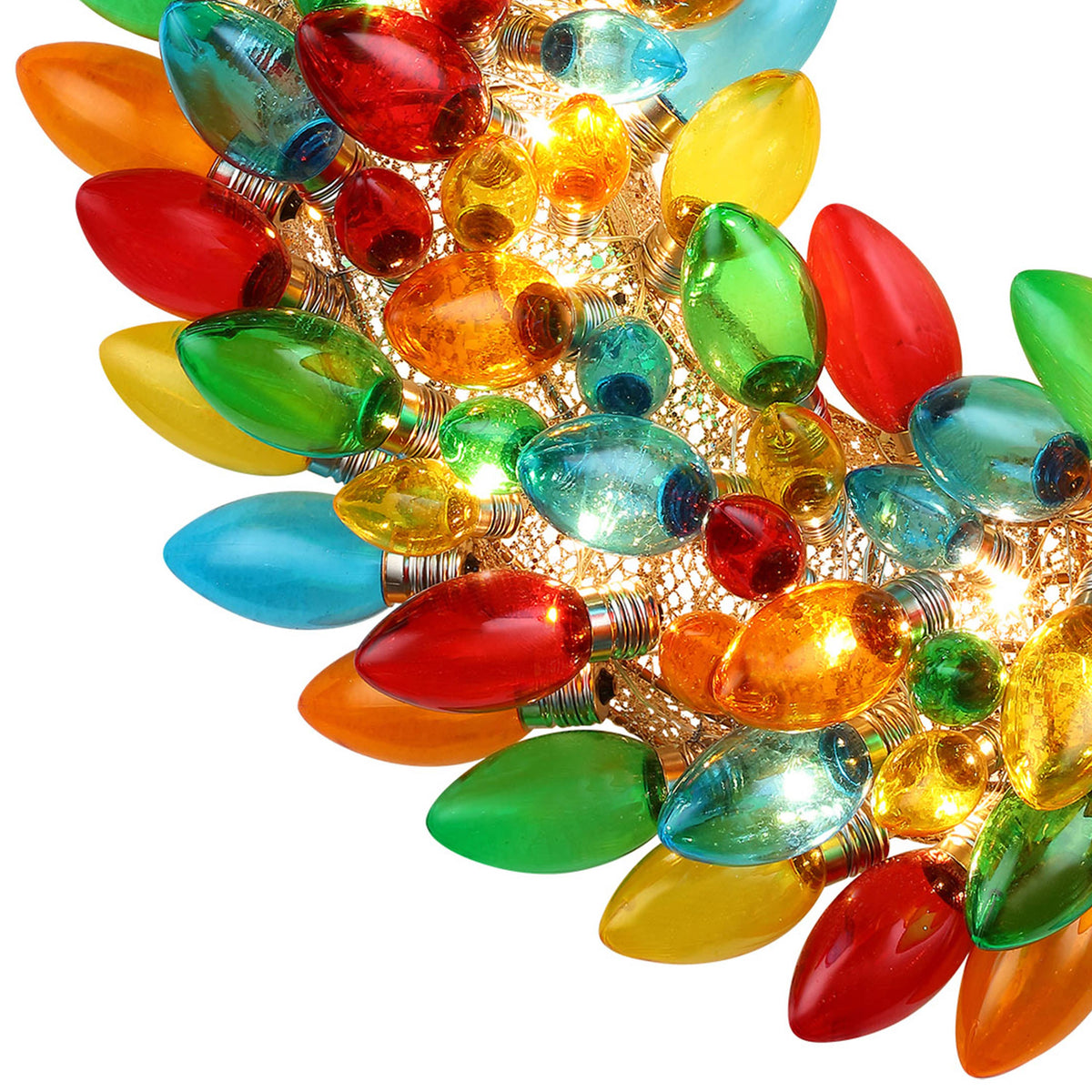C9 Bulb Collection Wreath - Multi