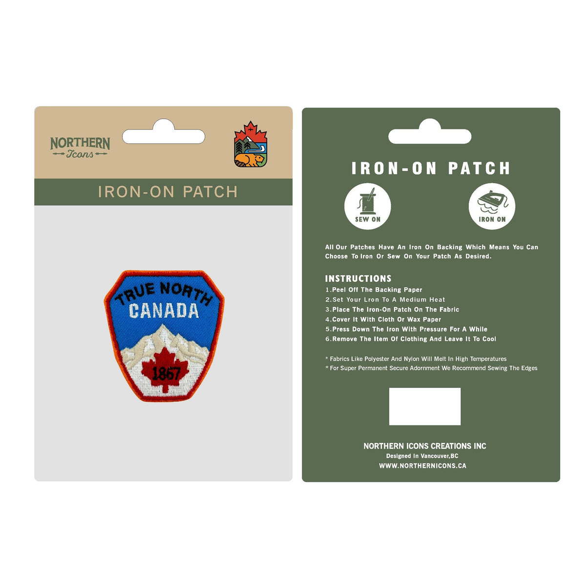Canada iron-on embroidery patch