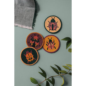 Bug Beaded Coasters Set of 4