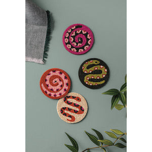 Snake Beaded Coasters Set of 4