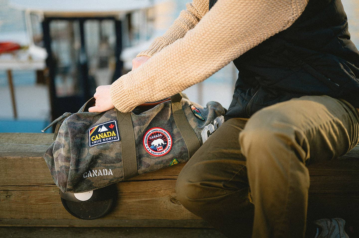 CANADA CAMOUFLAGE CANVAS DUFFEL BAG