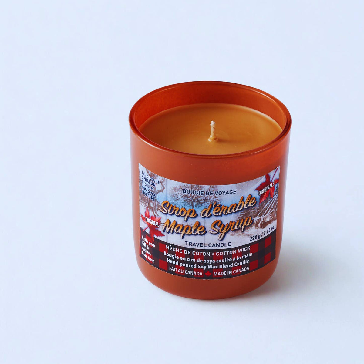 Maple Syrup Candle in Amber Glass