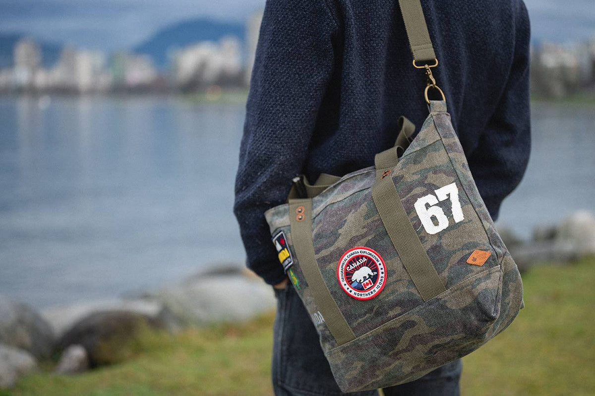 CANADA CAMOUFLAGE CANVAS TOTE BAG