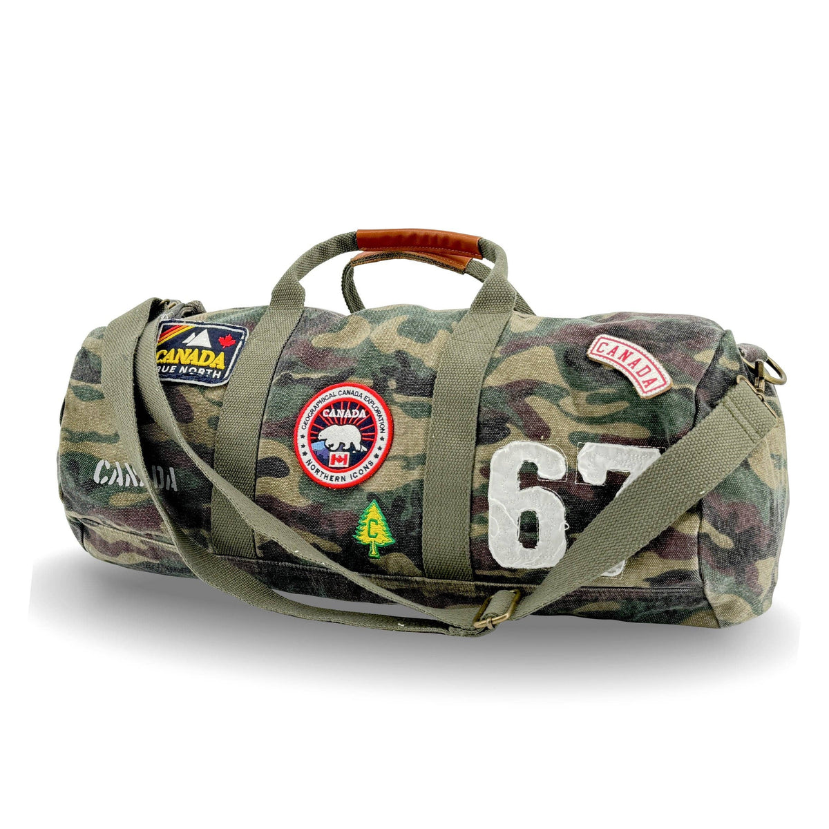 CANADA CAMOUFLAGE CANVAS DUFFEL BAG