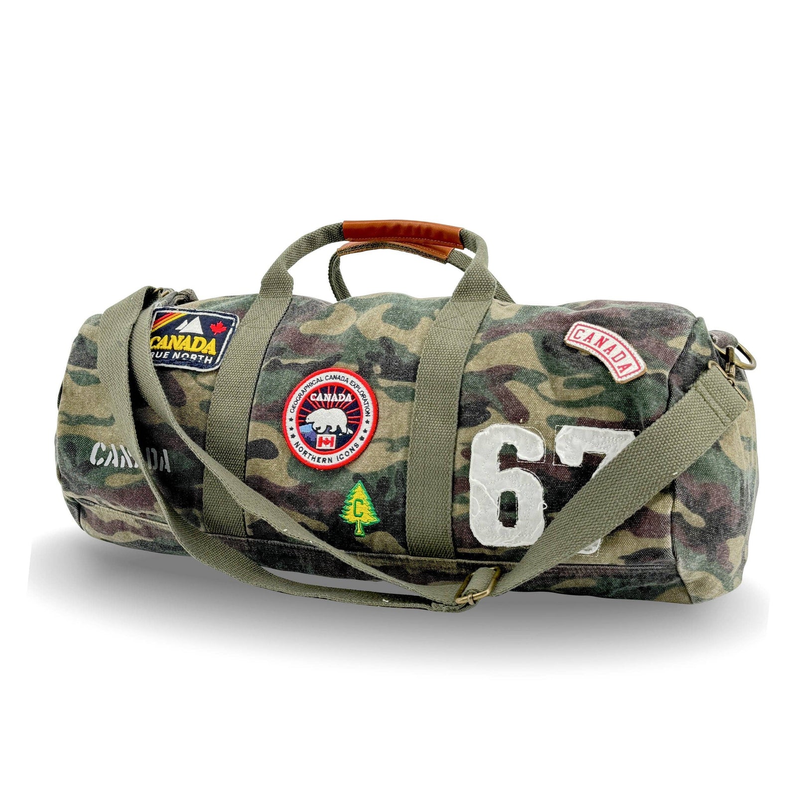 CANADA CAMOUFLAGE CANVAS DUFFEL BAG