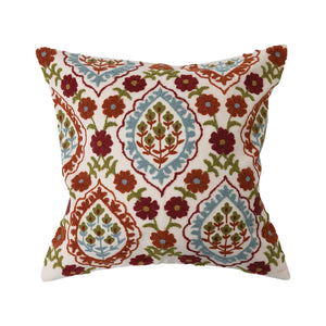 Floral Lattices - Embroidered Pillow