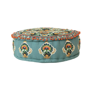 Floral Kaleidoscope - Embroidered Floor Pillow