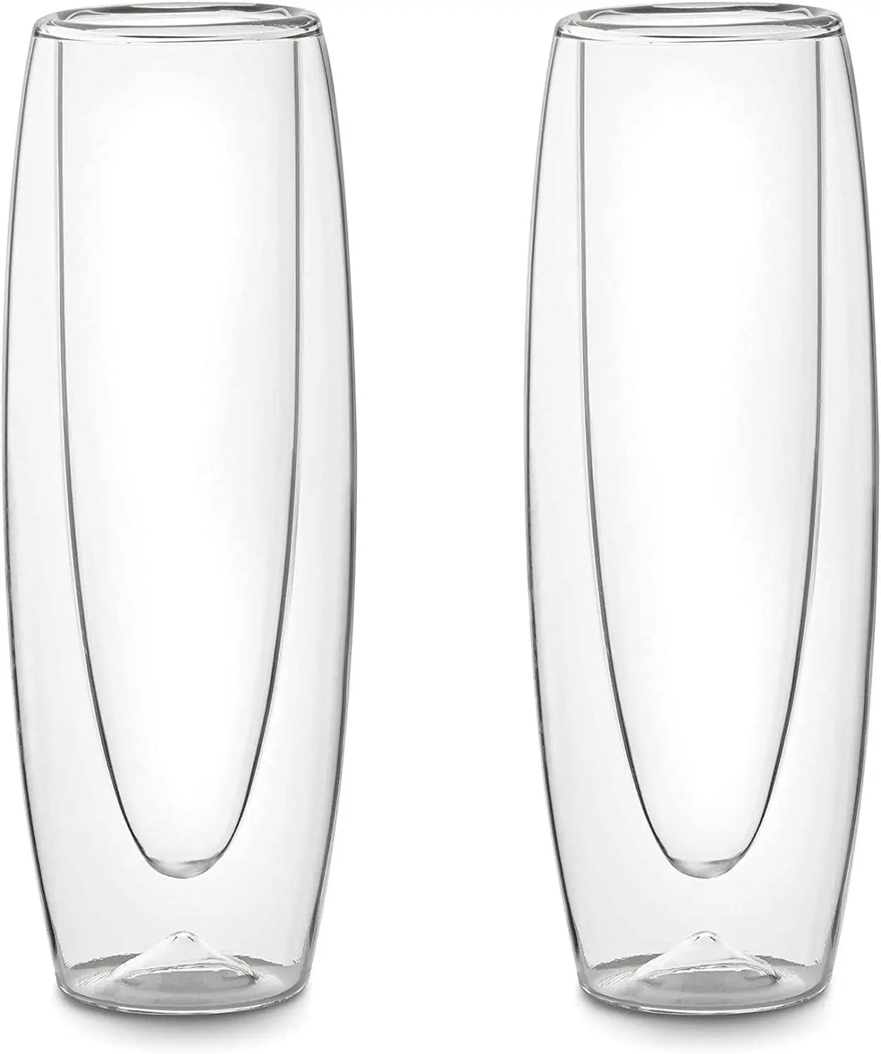 Outset Double Wall Whiskey Glasses, Set of 2, Borosilicate Glass 