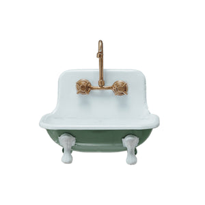 Metal Sink Soap Dish with Faucet