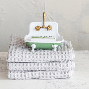 Metal Sink Soap Dish with Faucet