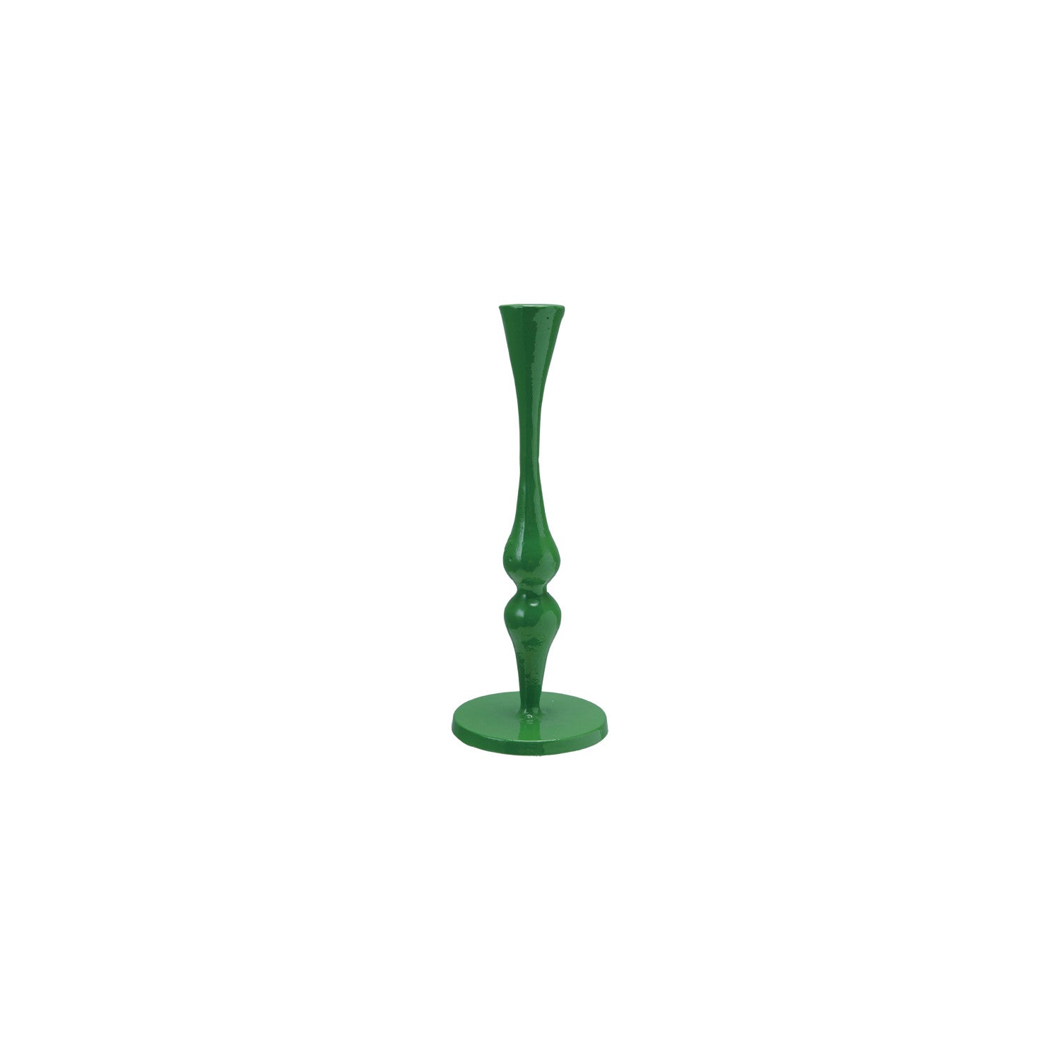 Green Cast Iron Taper Candle Holder