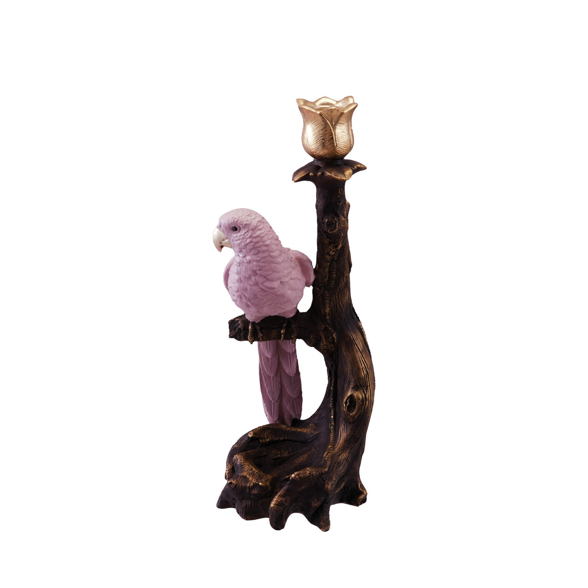 Pink Parrot Taper Candle Holder (2 Sizes)