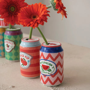 Stoneware Soda Can Vase (Multiple Styles)