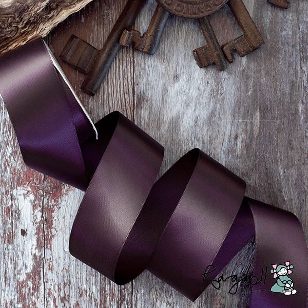 38mm Shadow Purple Satin Ribbon – 10 Metre Roll
