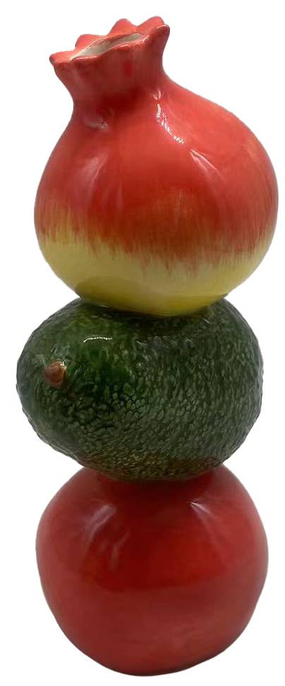 FruitTower Stacked Ceramic Vase Decor