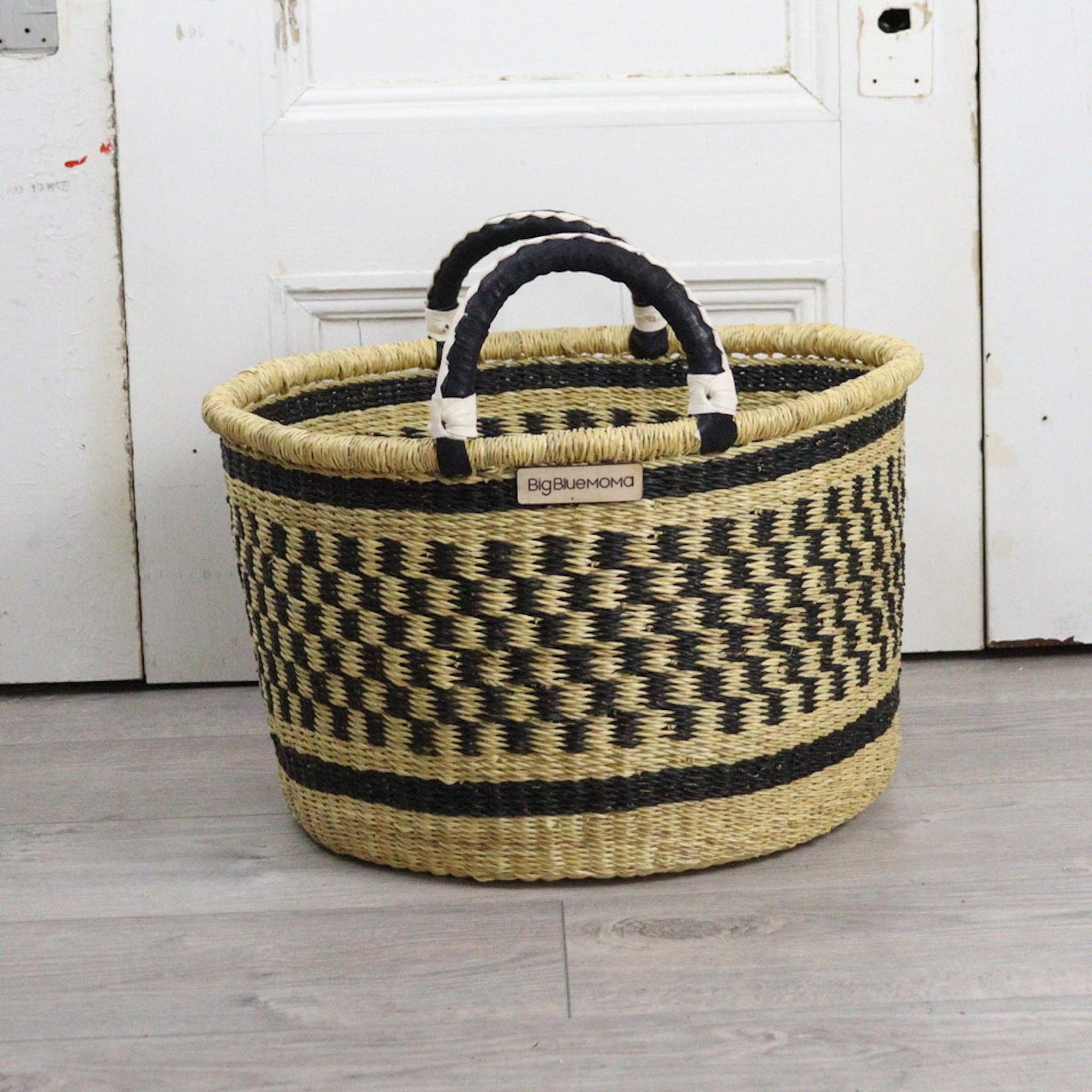 Short Laundry Basket - Simple Checks: Small