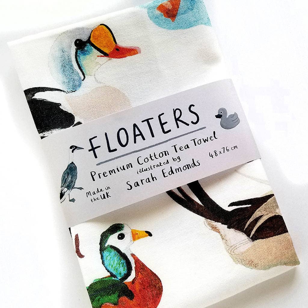 Floaters Bird Cotton Tea Towel