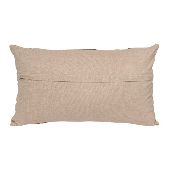 Embroidered Patchwork Throw Pillow